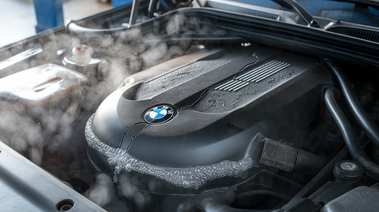 BMW X5 cooling system leak inspection