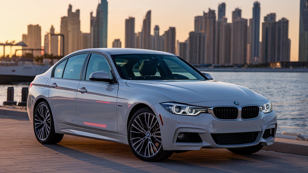 Grey BMW 340i in Dubai