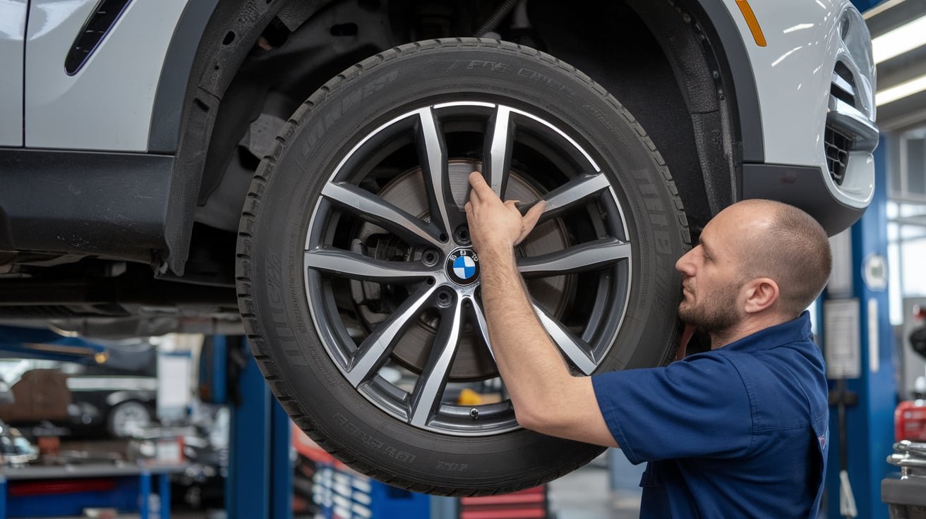 BMW X5 suspension control arm inspection