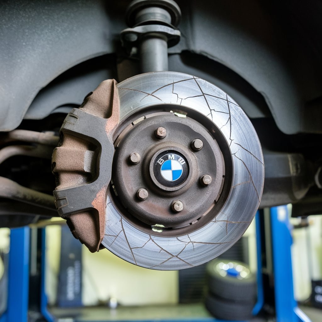 320i brake pad retaining clip removed