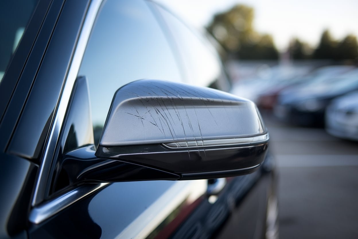 BMW 5 Series side mirror crack repair