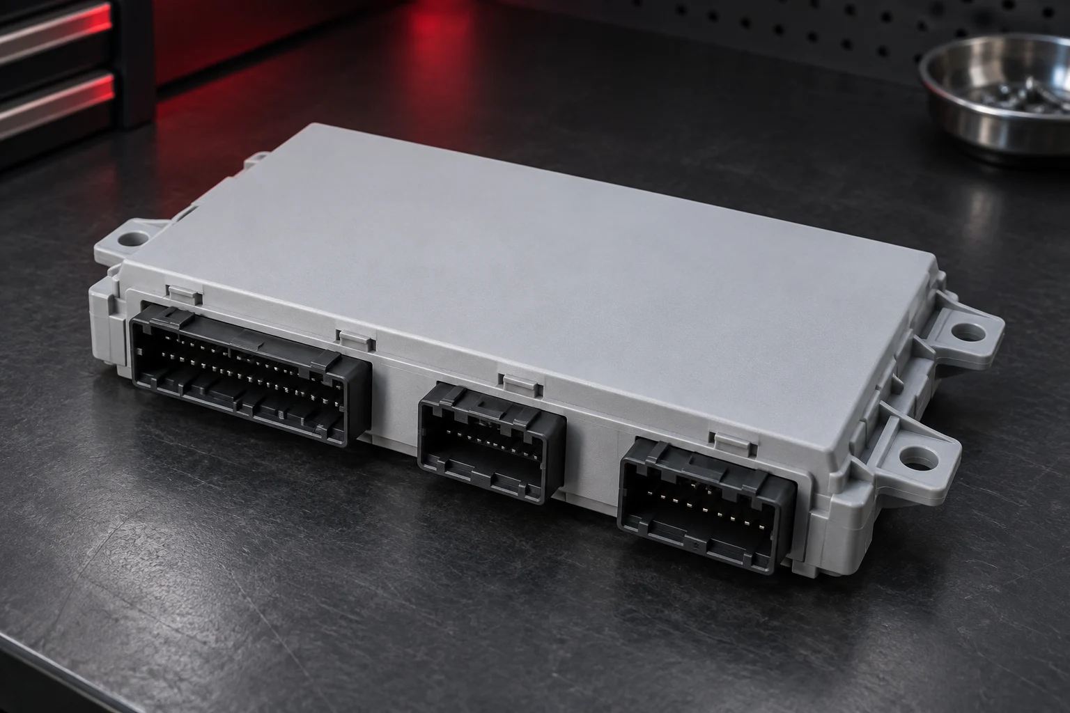 Automotive body-control module housing with multipin connections