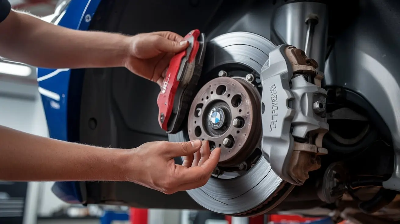 BMW M5 brake pad and disc inspection