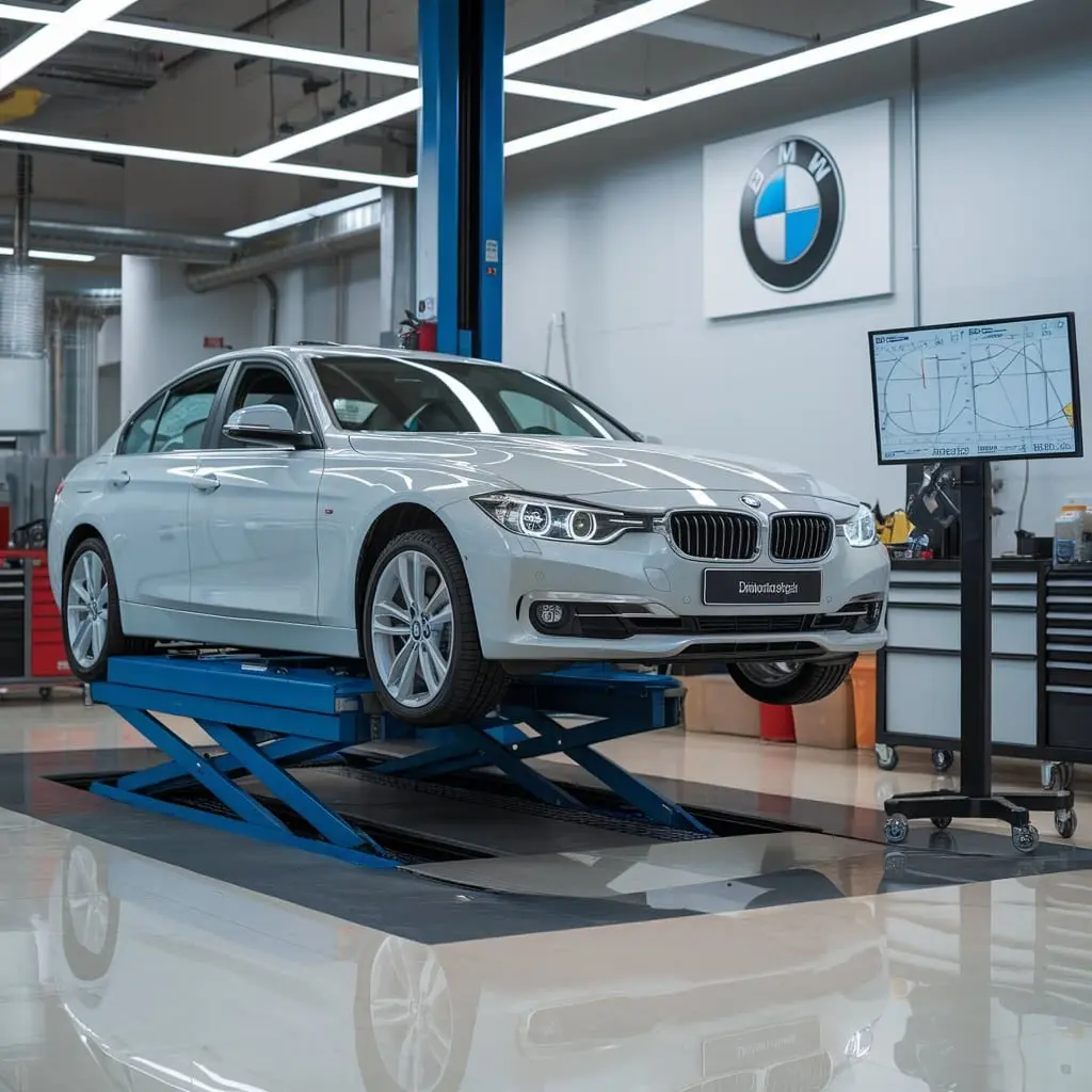 BMW wheel alignment measurement in Dubai